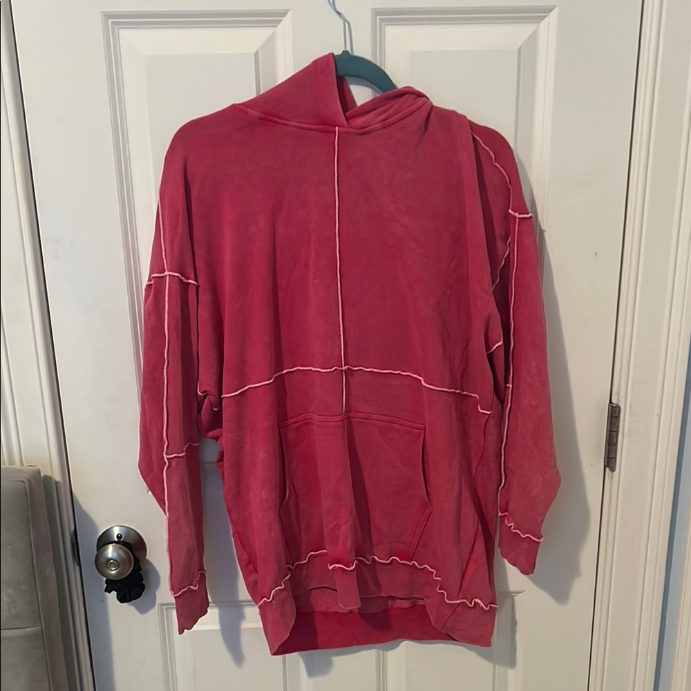 Wild Fable Pink Knit Sweater with Mock Neck and Seam Details